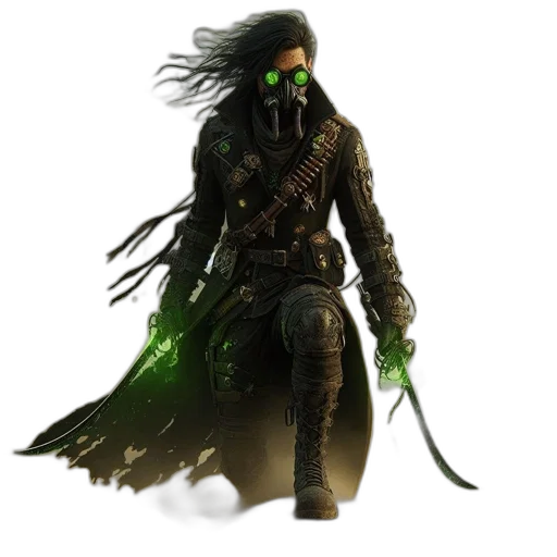 mask, staff, concept art, fantasy art transparent PNG cut-out