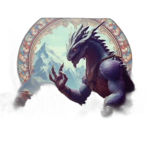 dragon, creature, mask, animal transparent PNG cut-out