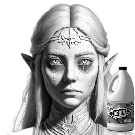 face, mask, bottle, fantasy art transparent PNG cut-out