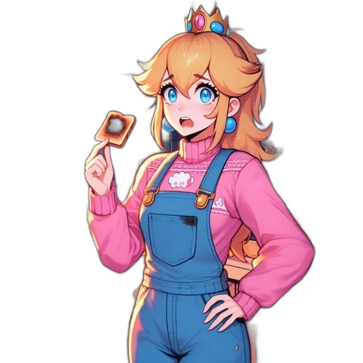 staff, dress, crown, pixel art transparent PNG cut-out