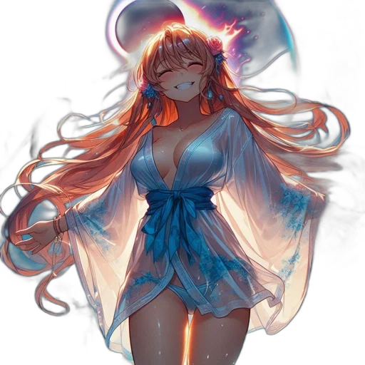 dress, staff, robot, creature transparent PNG cut-out