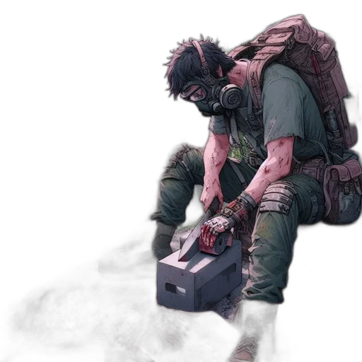 weapon, concept art, watercolor, cyberpunk transparent PNG cut-out