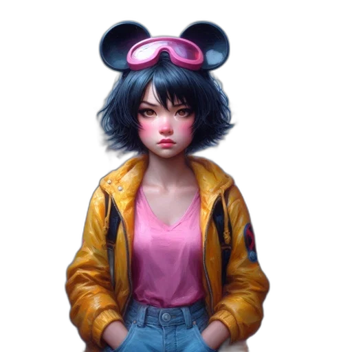 jacket, mask, face, creature transparent PNG cut-out