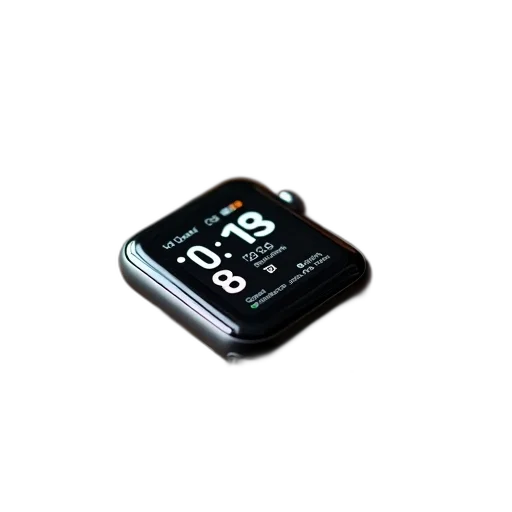 modern, smartwatch, black, strap transparent PNG cut-out