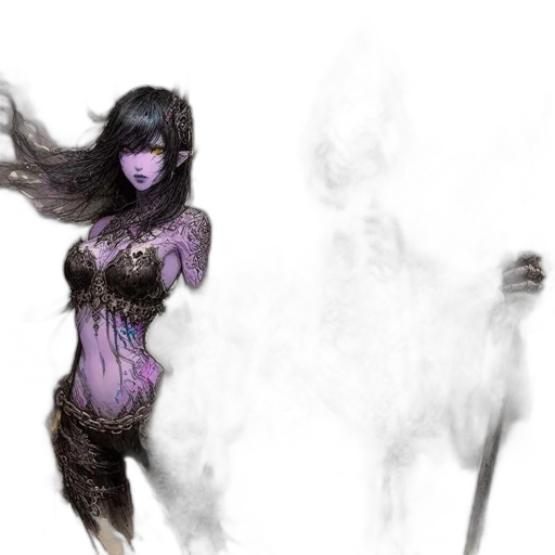 fantasy art, concept art, comic book art, photorealistic transparent PNG cut-out