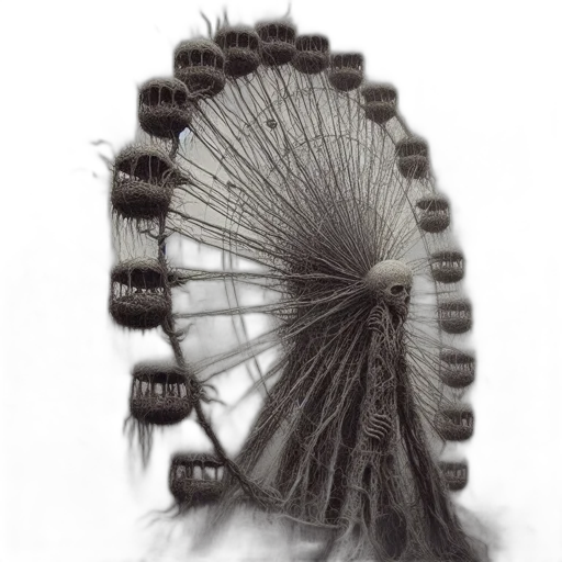 hair, hat, umbrella, staff transparent PNG cut-out