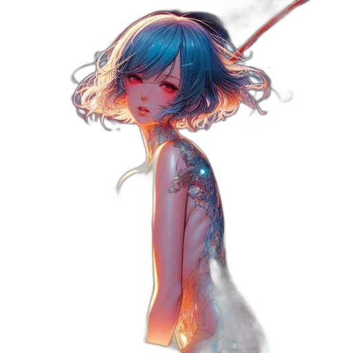 dress, creature, staff, mask transparent PNG cut-out