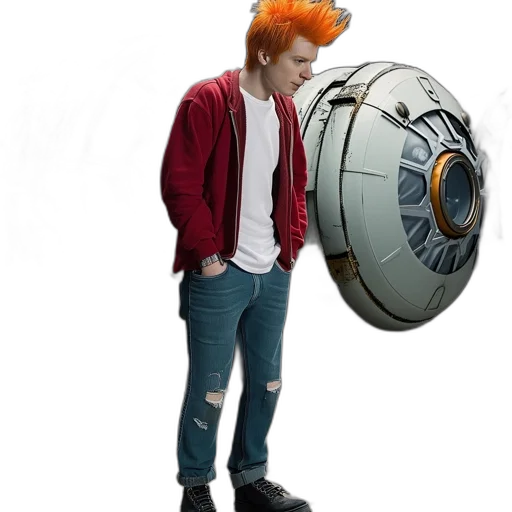 jacket, creature, robot, weapon transparent PNG cut-out