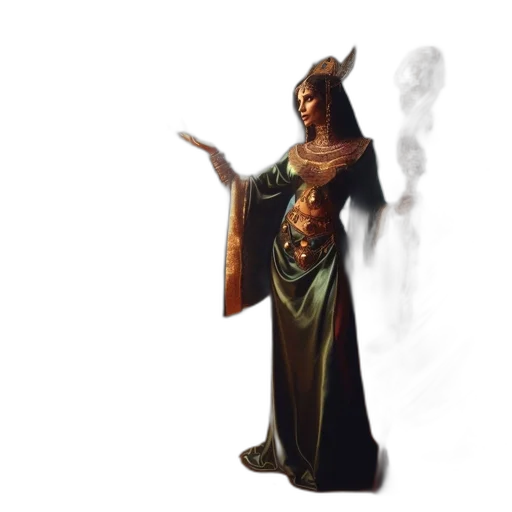 staff, dress, dragon, concept art transparent PNG cut-out