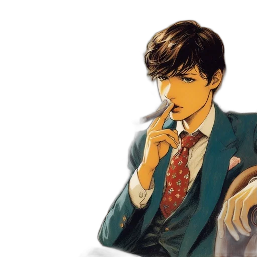 jacket, anime, comic book art, concept art transparent PNG cut-out