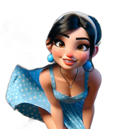 dress, jewelry, face, staff transparent PNG cut-out