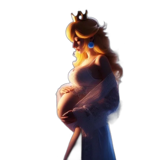 crown, dress, staff, concept art transparent PNG cut-out