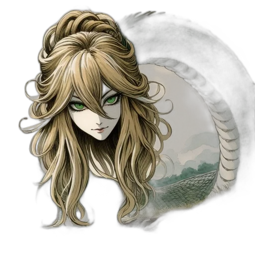 mask, hair, creature, dragon transparent PNG cut-out