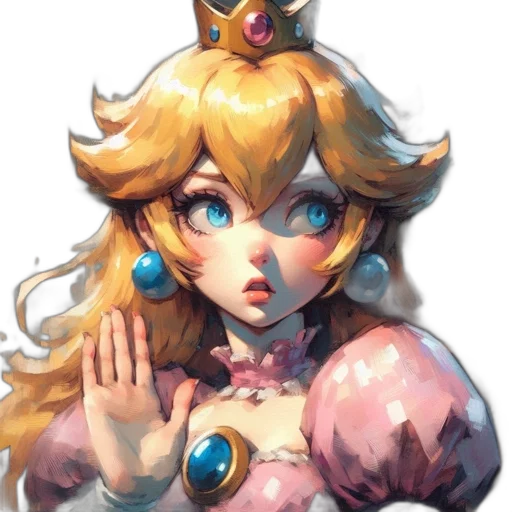 crown, dress, face, staff transparent PNG cut-out