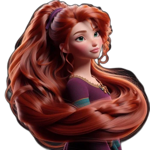 hair, crown, dress, fantasy art transparent PNG cut-out