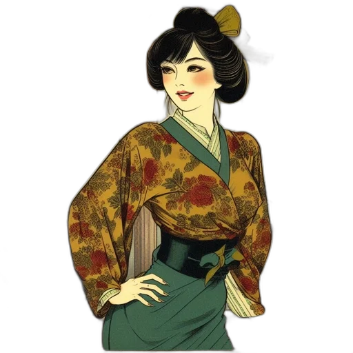 dress, staff, anime, concept art transparent PNG cut-out