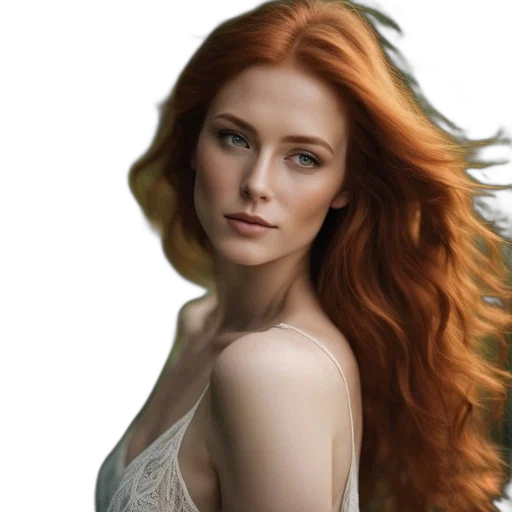 hair, dress, face, jewelry transparent PNG cut-out