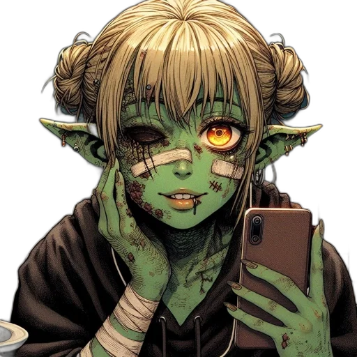 face, mask, creature, fantasy art transparent PNG cut-out