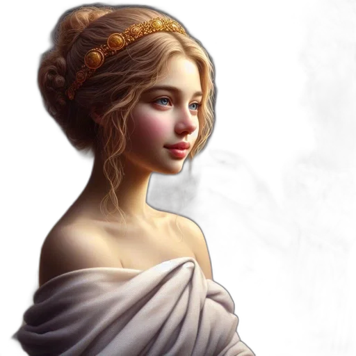 crown, dress, face, jewelry transparent PNG cut-out