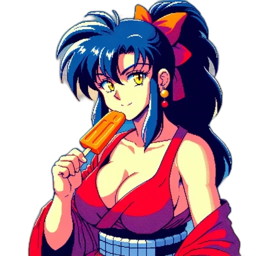 staff, weapon, vaporwave, anime transparent PNG cut-out