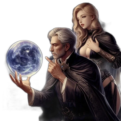 staff, fantasy art, concept art, comic book art transparent PNG cut-out