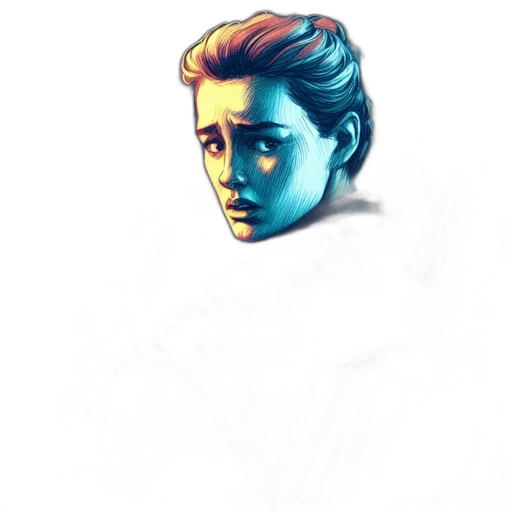 face, comic book art, pixel art, concept art transparent PNG cut-out