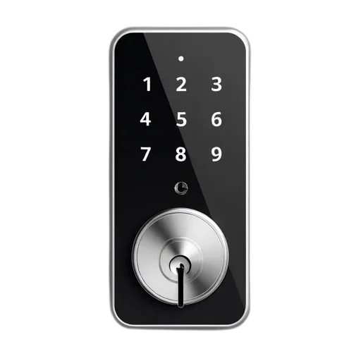 sleek, modern, digital, lock transparent PNG cut-out