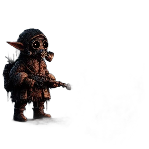 creature, staff, mask, weapon transparent PNG cut-out