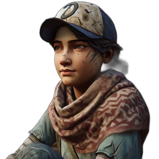 face, hat, staff, weapon transparent PNG cut-out