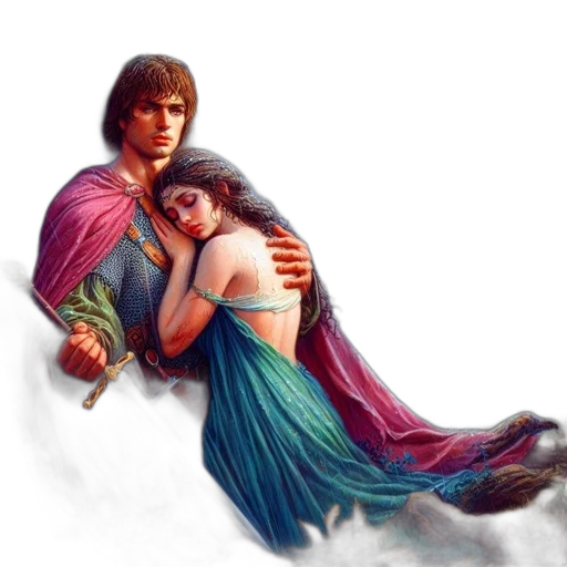 fantasy art, concept art, oil painting, pixel art transparent PNG cut-out