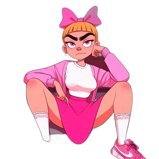 dress, jacket, creature, staff transparent PNG cut-out