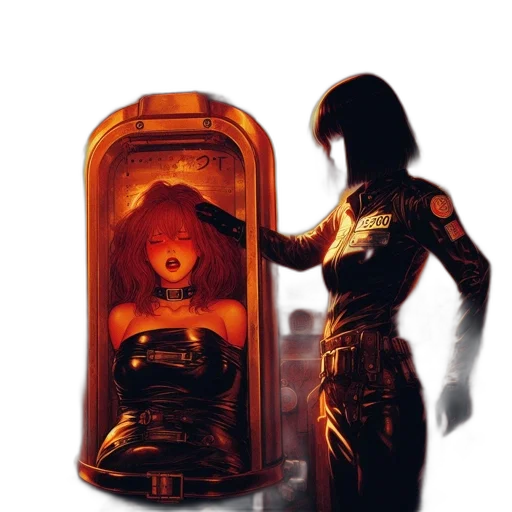 dress, robot, mask, concept art transparent PNG cut-out