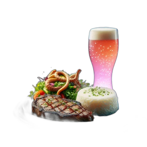 food, 3d render, dining, setting transparent PNG cut-out