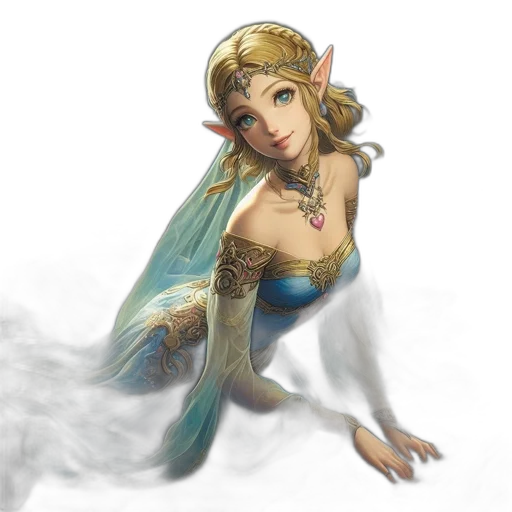 dress, dragon, staff, fantasy art transparent PNG cut-out