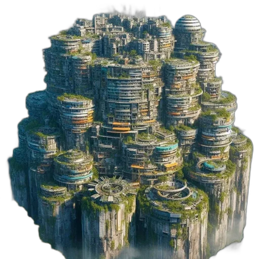 building, crown, robot, tree transparent PNG cut-out