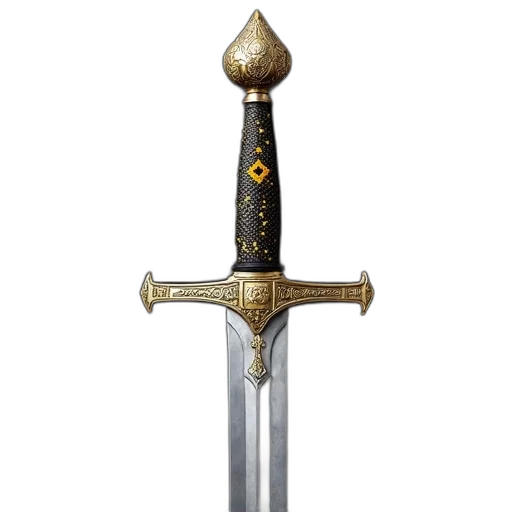 sword, weapon, staff, crown transparent PNG cut-out