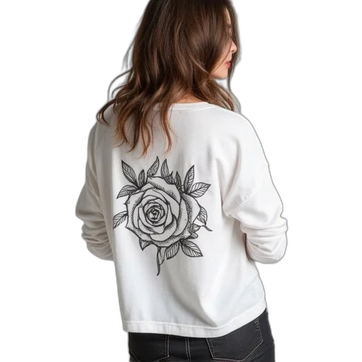 jacket, flower, monochrome, stone transparent PNG cut-out