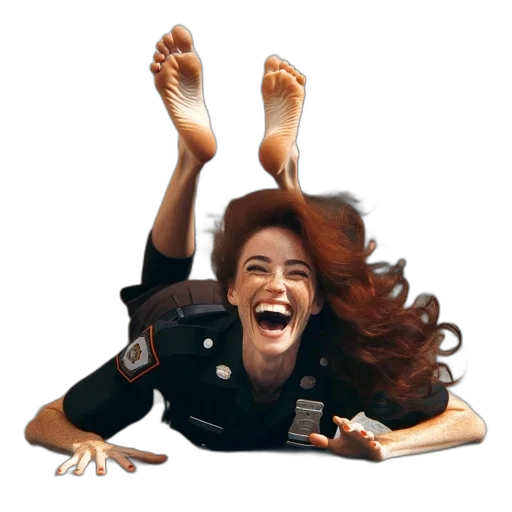 shoes, hair, staff, creature transparent PNG cut-out