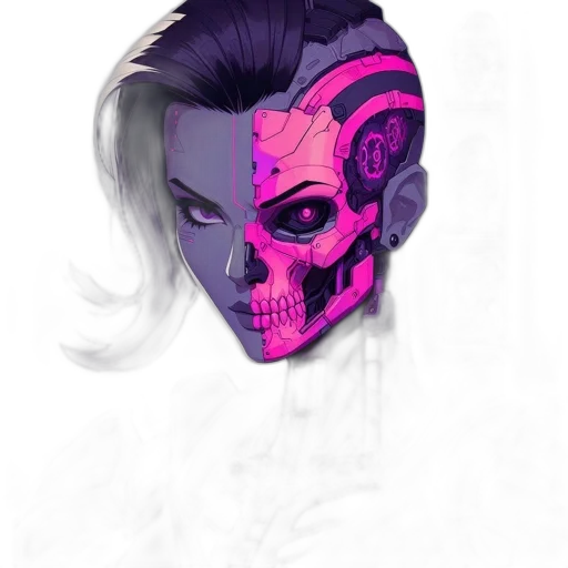 mask, face, robot, cyberpunk transparent PNG cut-out