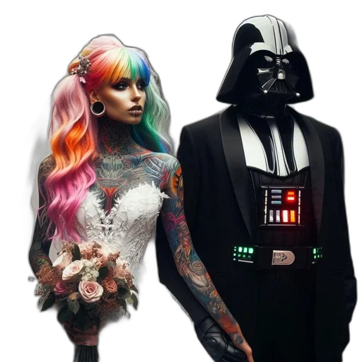 dress, concept art, cyberpunk, comic book art transparent PNG cut-out