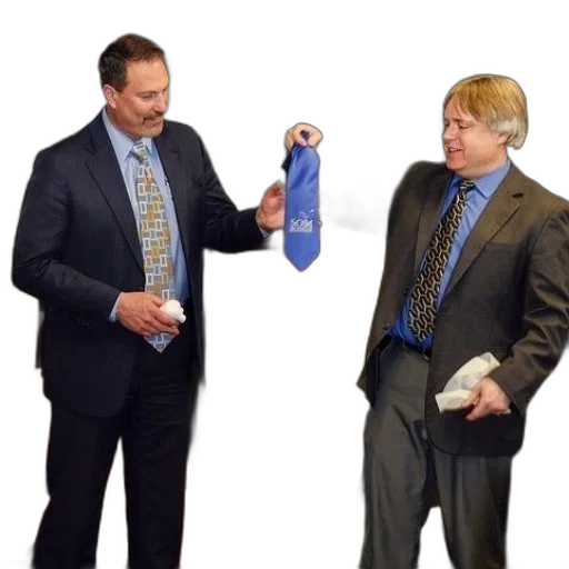 staff, jacket, two, men transparent PNG cut-out