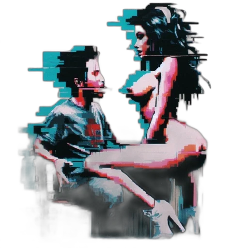pixel art, cyberpunk, concept art, comic book art transparent PNG cut-out