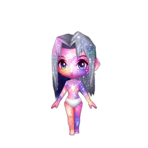 creature, 3d render, vaporwave, pixel art transparent PNG cut-out