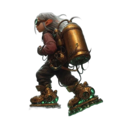 robot, weapon, staff, creature transparent PNG cut-out