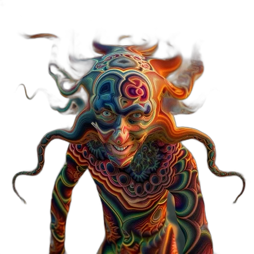 mask, creature, face, staff transparent PNG cut-out