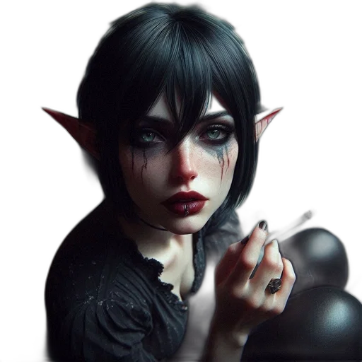 face, jewelry, staff, fantasy art transparent PNG cut-out
