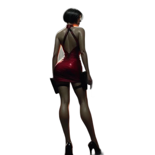 dress, staff, jacket, shoes transparent PNG cut-out