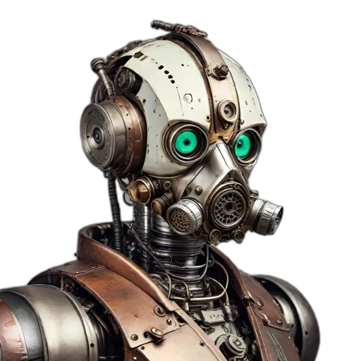 robot, mask, face, concept art transparent PNG cut-out