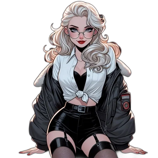 jacket, comic book art, concept art, cartoon transparent PNG cut-out