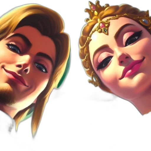 crown, face, concept art, 3d render transparent PNG cut-out